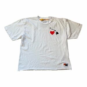 Aviator Nation Hawaii Relief Boyfriend Tee Limited Edition White Women's M